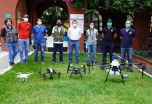 Buga, primero en implementar la aspersión con drones contra el Covid- 19