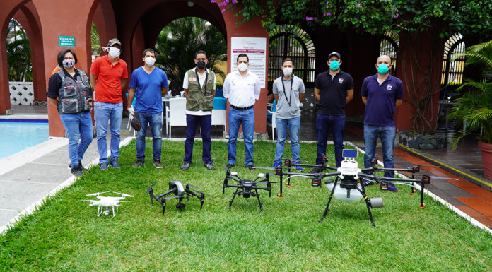 Buga, primero en implementar la aspersión con drones contra el Covid- 19